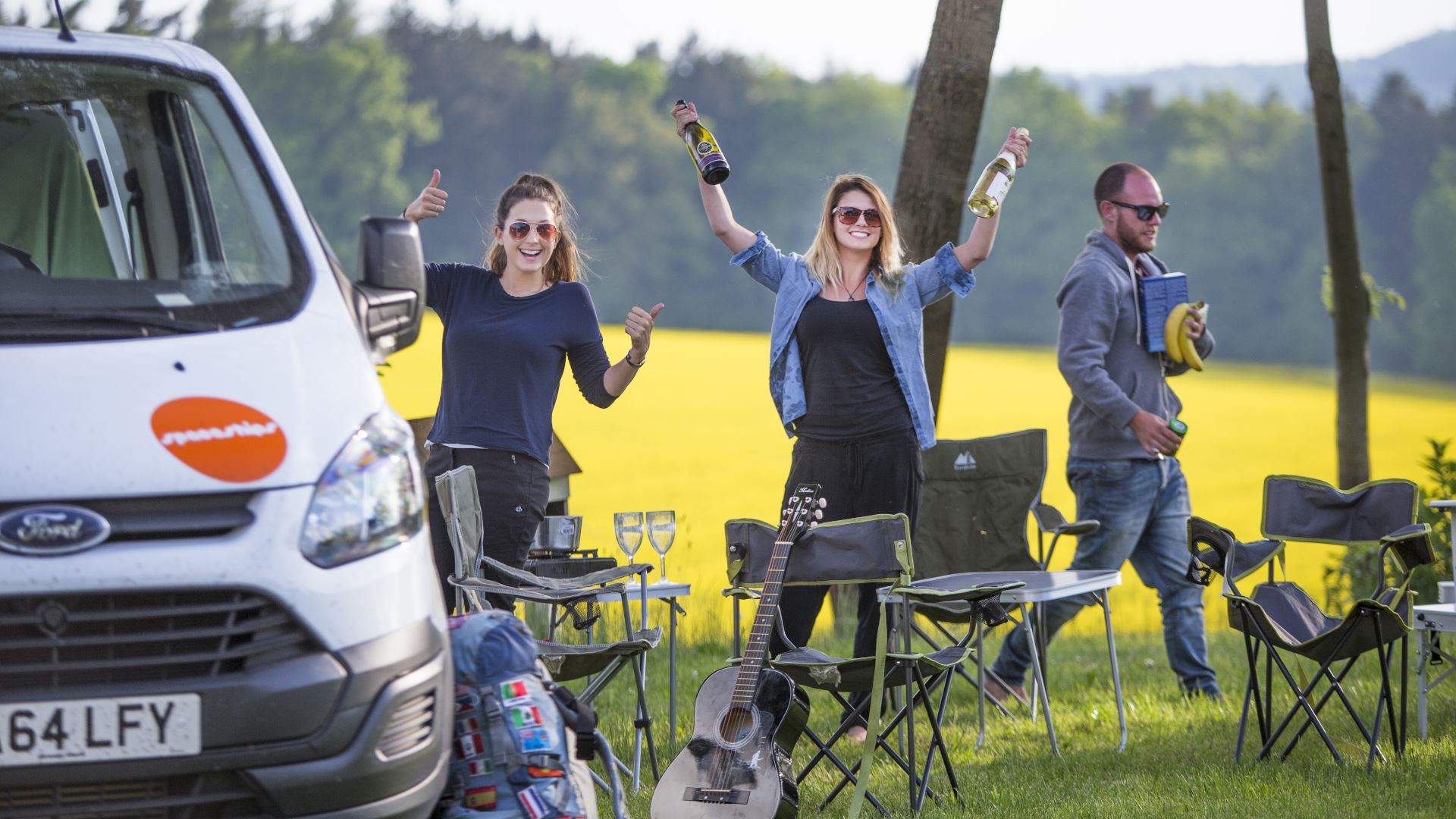 Happy campers with accessories