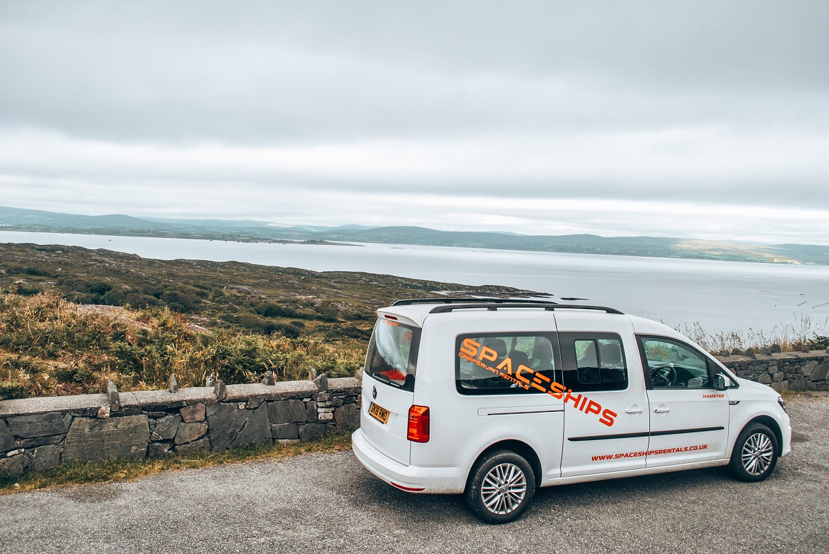 A VW Delta on a Spaceships road trip in Ireland