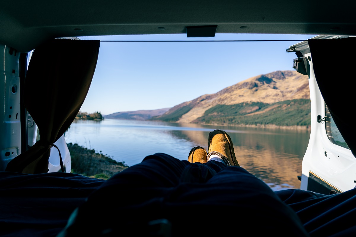 Relaxing in a spaceships Campervan